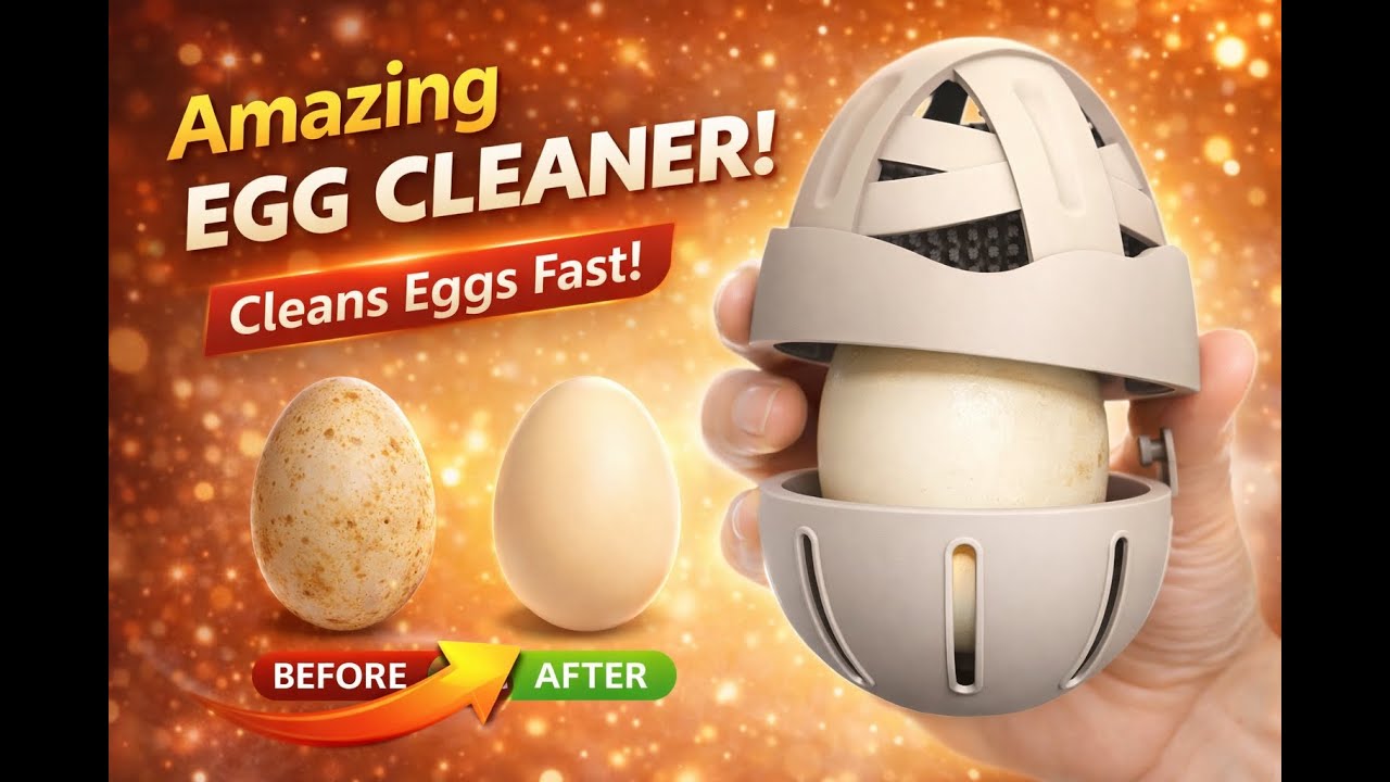 Egg Cleaner Tool 🥚 Easy Way to Wash Dirty Eggs | Kitchen Gadget