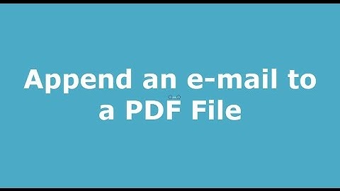Add E-Mail to PDF Files with PstViewer Pro