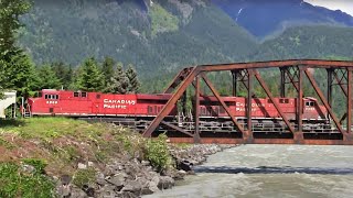 HUGE POTASH!! CP 8560 Blasts Peaceful P3 While Pulling 828 Axle CP 603 At Hope BC