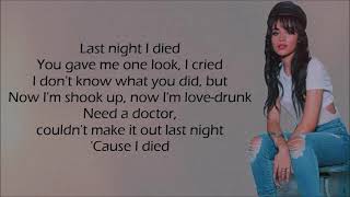 Video thumbnail of "Camila Cabello - Died (Lyrics)"