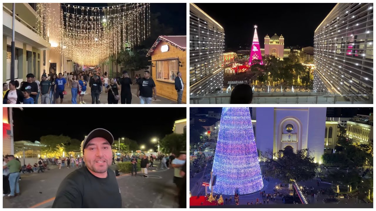 Asi esta el Centro Historico en  San Salvador Navidad y año nuevo