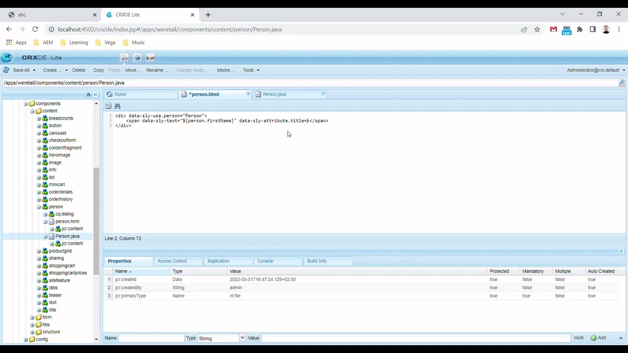 AEM HTL dataslyattribute YouTube