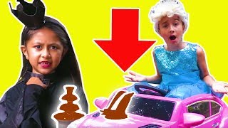 chocolate fountain disaster car wash prank princesses in real life pranks birthday party water fight