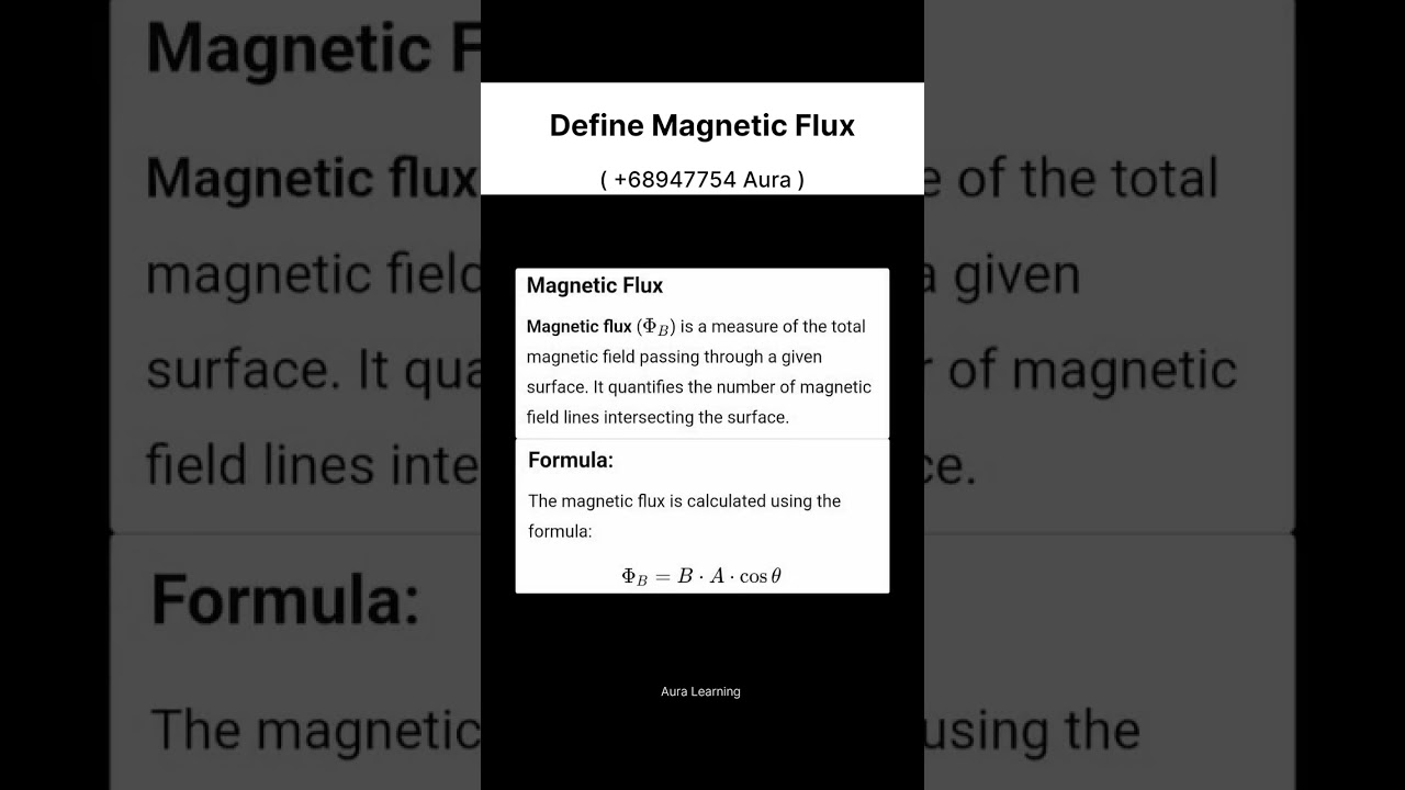 Define magnetic flux 