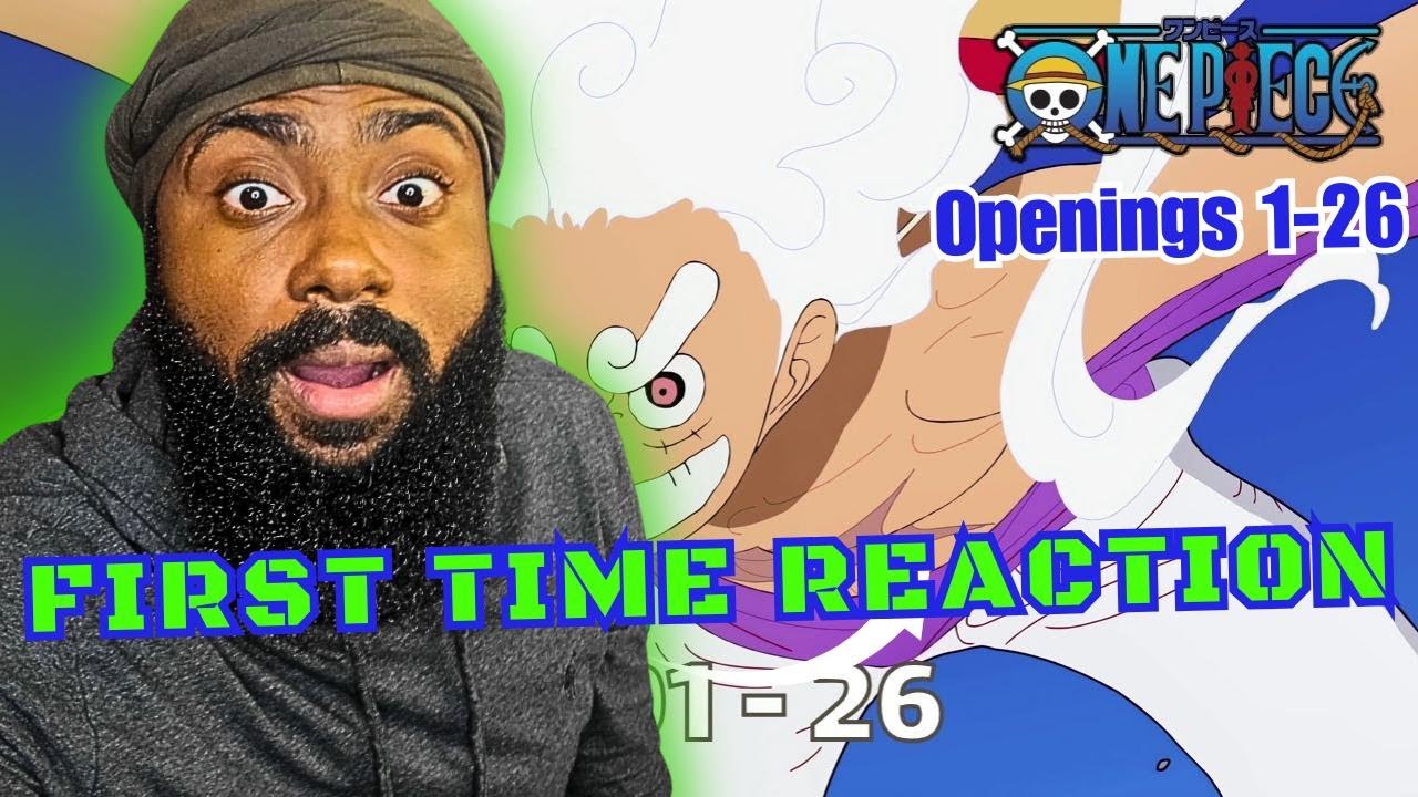 FIRST TIME REACTING to All One Piece Openings (01 - 26) - YouTube