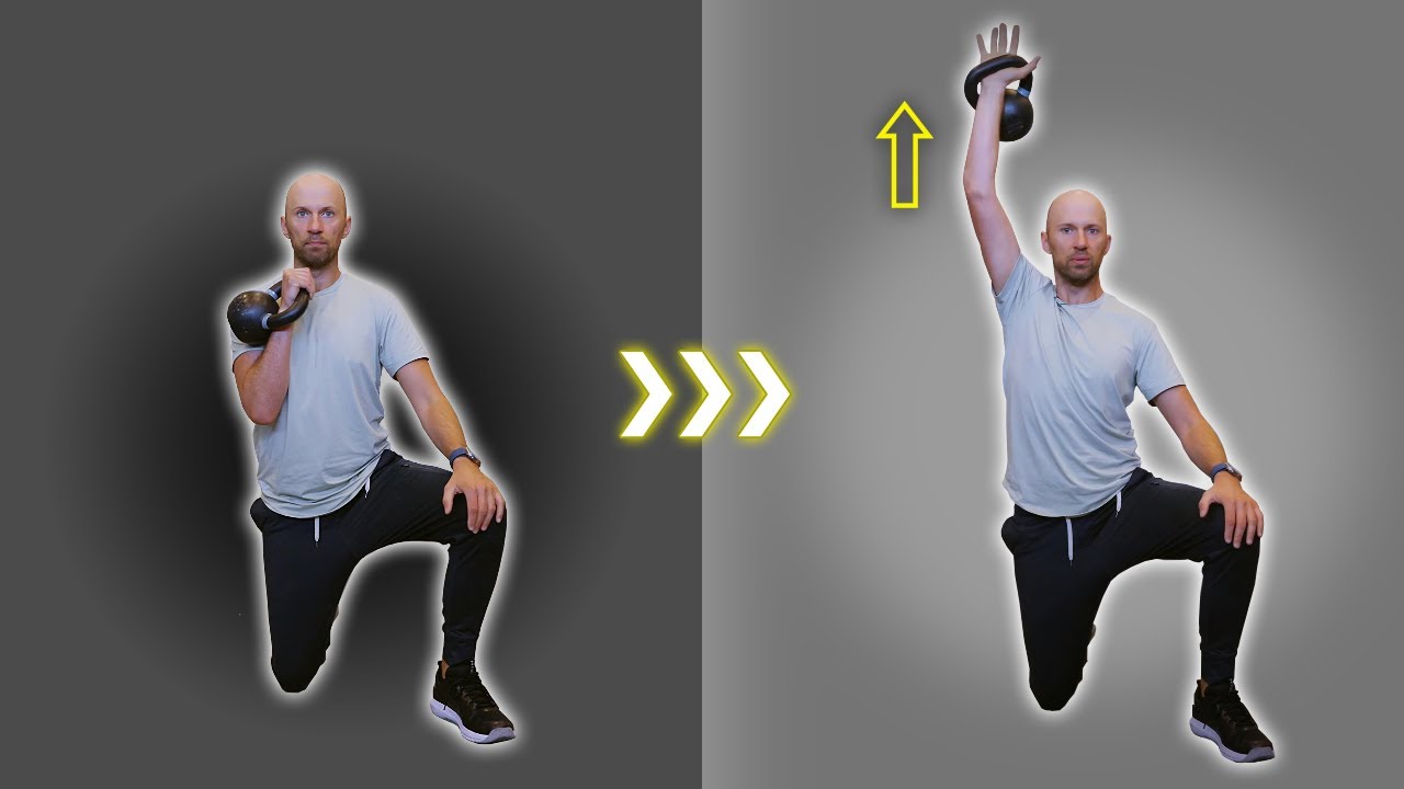Open Half Kneeling 1 Arm Overhead Press YouTube