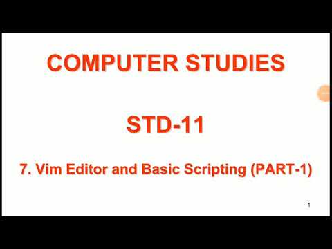 STD-11-SUB-COMPUTER LESSON7-Vim editor and basic scripting-1