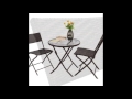 3 pcs Bistro Folding Table Chair Set Slideshow 3 pcs Bistro Folding Table Chair Set Slideshow