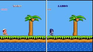 Hudson's Adventure Island VS Sonic (Adventure Island Hack) Comparison