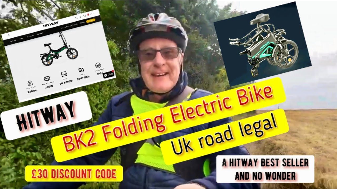 Складной электровелосипед Hitway BK2. Разрешен к использованию на дорогах Великобритании. Восполь...