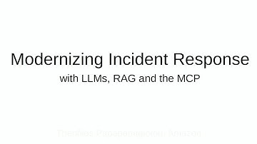 SREcon25 Europe/Middle East/Africa - Modernizing Incident Response with LLMs, RAG, and the MCP
