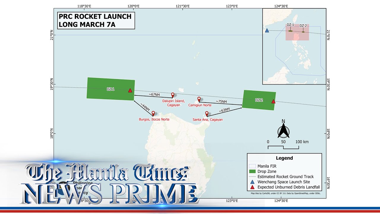PhilSA confirms China rocket launch, debris projected to fall near ...
