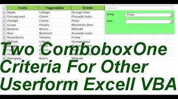 Two Combobox One CriteriaFor Other Excell VBA