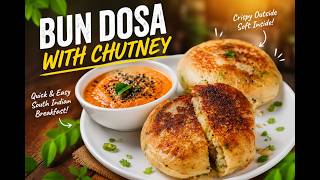 Bun Dosa with red tangy chutney