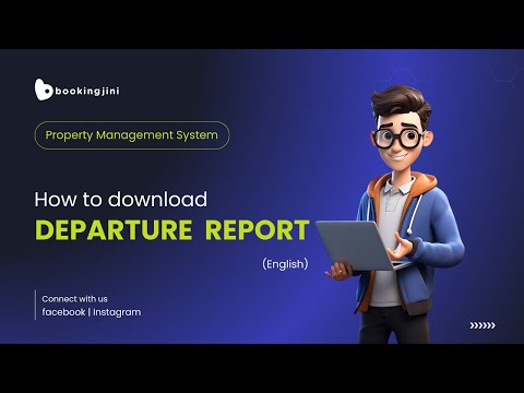 How to download Departure Report in PMS (English) - video from BookingJini