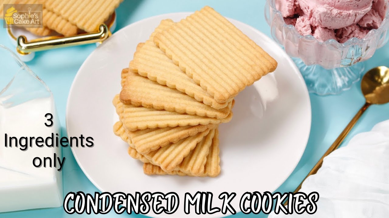 CONDENSED MILK COOKIES | 3 ingredients only