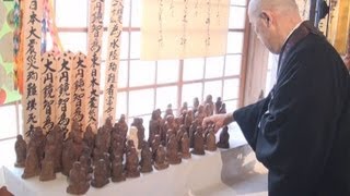 被災松の仏像２００体寄贈 京都から陸前高田へ