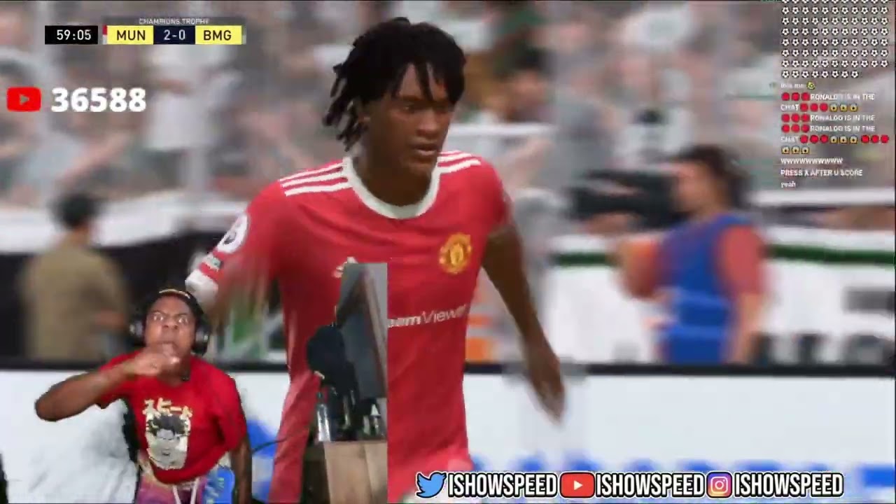 iShowSpeed Scores A Goal On Fifa 22 And Does SIIIIIIUUU Celebration. ( PC FALL )