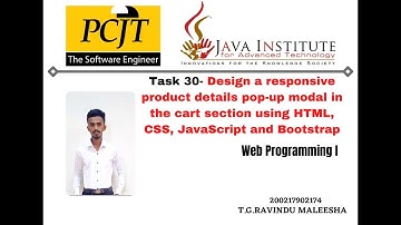 Web project Task 30 | 1st year | Semester 01 | Java Institute | eShop Application
