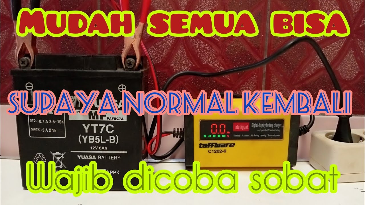 Memperbaiki Aki Kering Sepeda Motor Matic,Bebek, Sport,Karbu dan