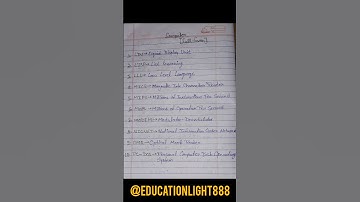 👩‍🏫📚 Computer full form:-#computer #fullform #computerknowledge #shorts #education #motivation #exam