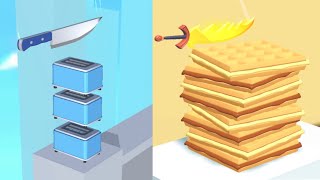 Almost Cut vs Slice Master - Very Satisfying and Relaxing ASMR Slicing Game Wealth