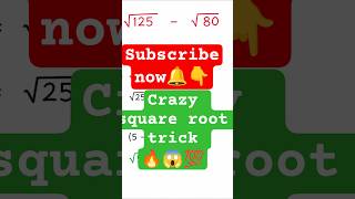 “Square Root Ka Secret Trick 🤫🔥 | 99% Ko Nahi Pata #mathshorts”
