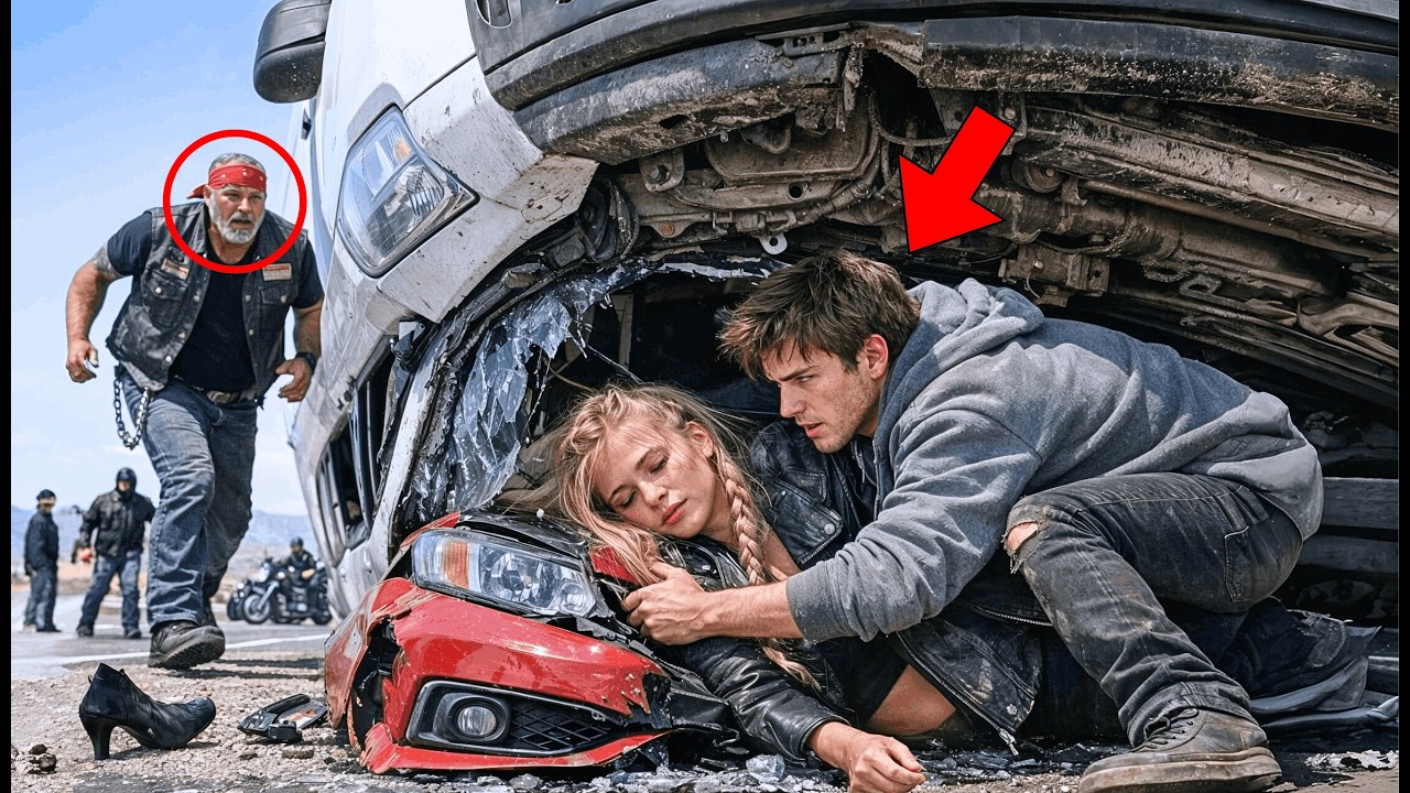 Runaway Teen Refused to Leave a Hells Angel Daughter Pinned Beneath a Van, 802 Bikers Cried