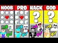 Minecraft Battle: HOW TO PLAY MARSHMELLO CRAFTING CHALLENGE - NOOB vs PRO vs HACKER vs GOD Animation