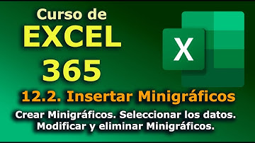 ►► Curso de EXCEL - 365. 12.2. Minigráficos. Insertar y seleccionar los datos de un  Minigráfico.