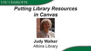 Putting Library Resources in Canvas (10/13/2016)