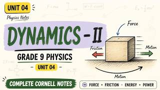 9th Class Physics Unit 4 | Dynamics-II | Complete Cornell Notes | Federal Board