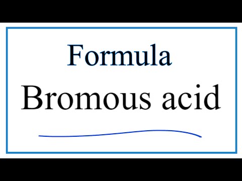 Video: Formulă pentru acid hipobromos?