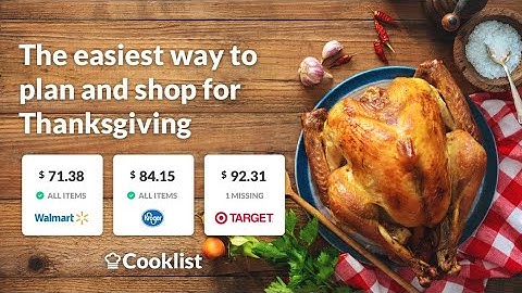 Plan Thanksgiving Dinner In A Minute With Cooklist