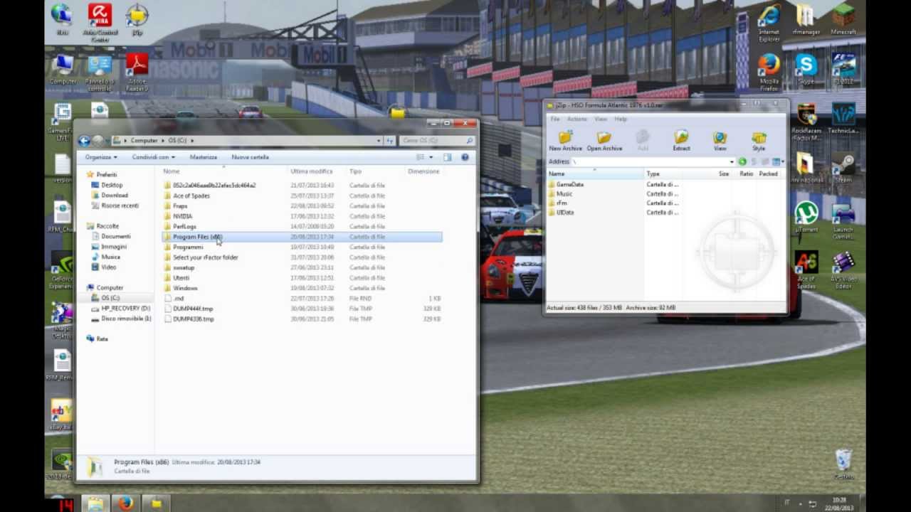 Come installare le mod su rfactor - YouTube