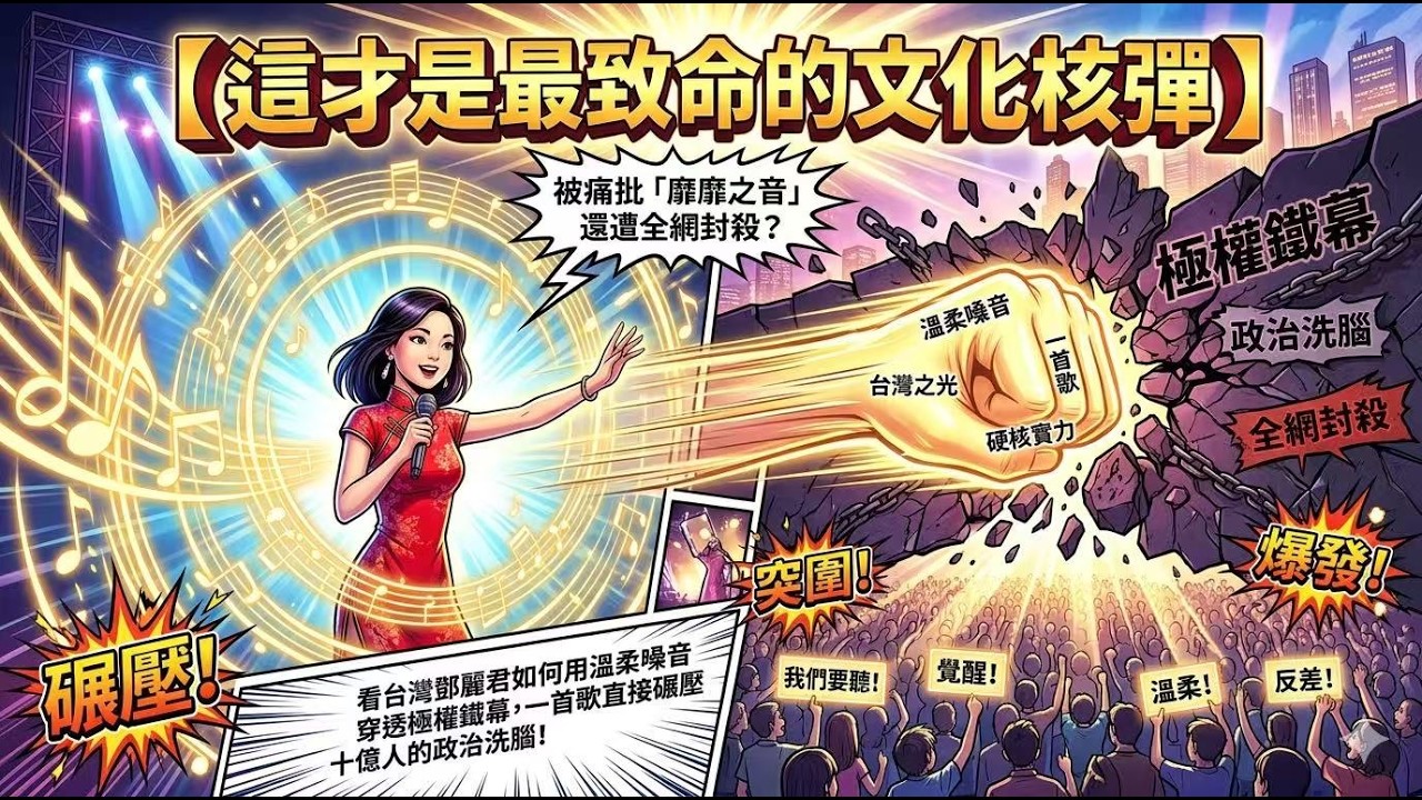 【這才是最致命的文化核彈！】被痛批「靡靡之音」還遭全網封殺？看台灣鄧麗君如何用溫柔嗓音穿透極權鐵幕，一首歌直接碾壓十億人的政治洗腦！ 縮圖