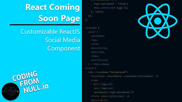 React Coming Soon Page #9 - Customizable ReactJS Social Media Component