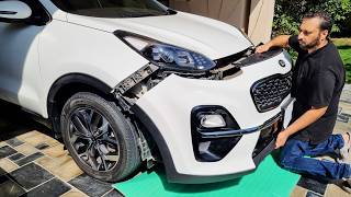 How to remove front bumper in Kia Sportage