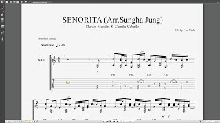 [TAB GUITAR] Senorita - Sungha Jung