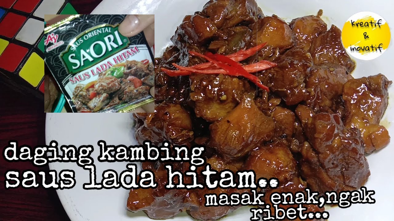 Cara memasak daging kambing saus lada hitam..resep kambing lada hitam...olahan kambing..