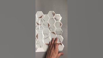 White Hexagon Home Decor Self-adhesive Backsplash Waterproof 3D wallpaper Wall Tiles Sticker