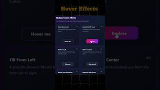 10+ Cool CSS Button Hover Effects Using HTML & CSS 🔥 | Frontend Development #htmlcss #Coding