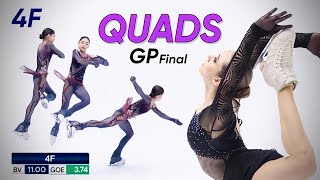 QUAD jumps at Grand Prix Final 2023  Valieva the biggest jumps !  Petrosian is the champion