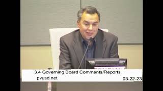 PVUSD Regular Board Meeting 3/22/2023
