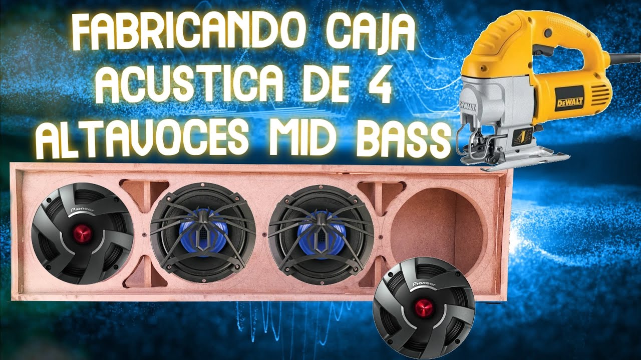 CAJA ACUSTICA DE 4 ALTAVOCES MID BASS - YouTube