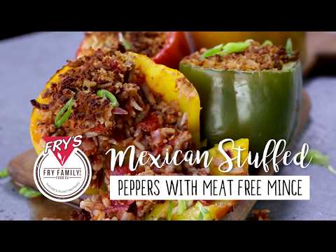 Mexican-Inspired Stuffed Bell Peppers with Meat-Free Mince