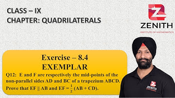 :  E and F are respectively the mid-points of the non-parallel sides AD and BC of......Ex 8.4 Q12