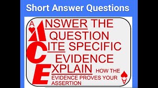 Introduction to Short Answer Questions (SAQs)