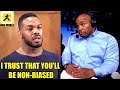 Jon Jones reacts to the possibility of Daniel Cormier being the commentator for his fight vs Gane