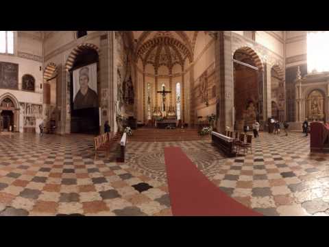 360 video: Inside Sant'Anastasia Church, Verona, Italy